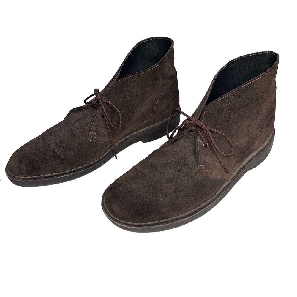 Clarks Originals Desert Boots Mens US 11 UK 10.5 Dark Brown Suede Crepe Sole